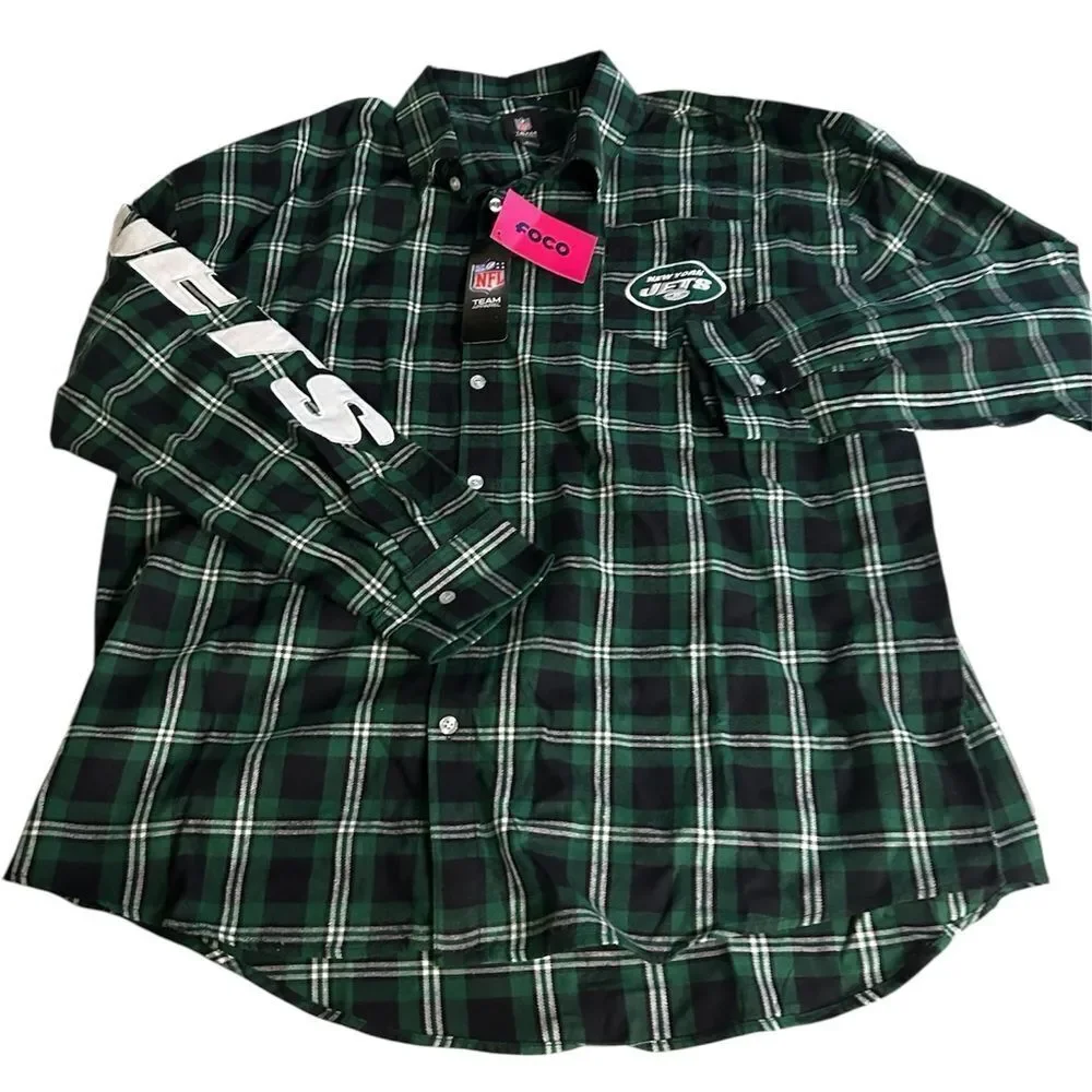 New York Jets / NFL / FOCO Flannel Shirt - NWT Mens Size 2XL, NWT